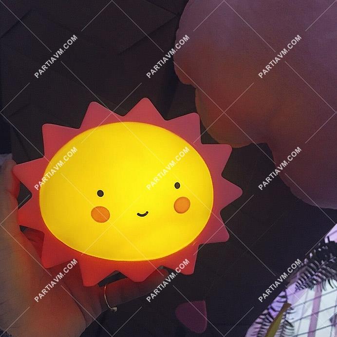 Güneş Dekoratif Gece Lambası Sarı 13x16 cm