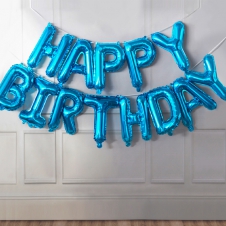 SAMM Happy Birthday Folyo Balon Model 4 Mavi Renk