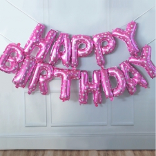 SAMM Happy Birthday Folyo Balon Model 6 Pembe Renk