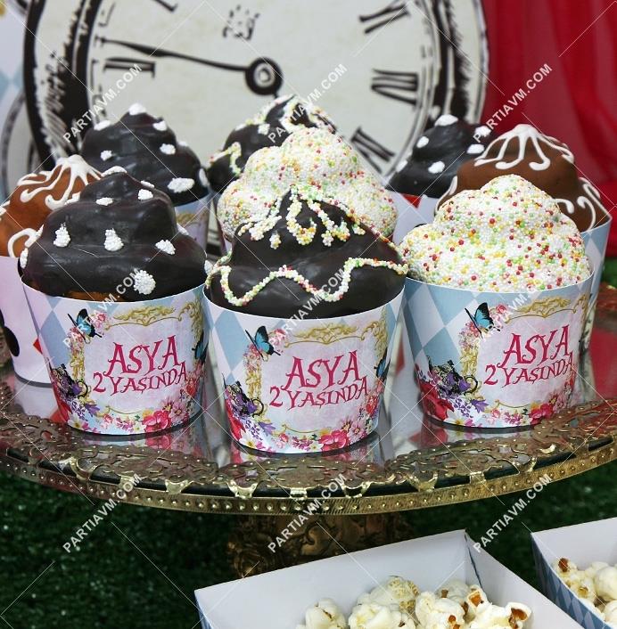 Harikalar Diyarı Doğum Günü Cupcake Sargısı 10 Adet