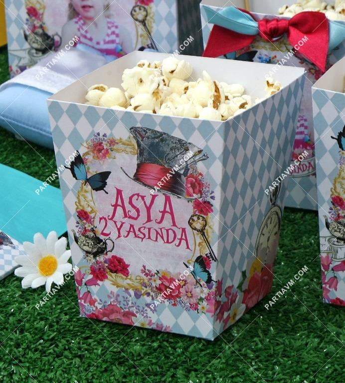 Harikalar Diyarı Doğum Günü Popcorn Kutusu 5 Adet