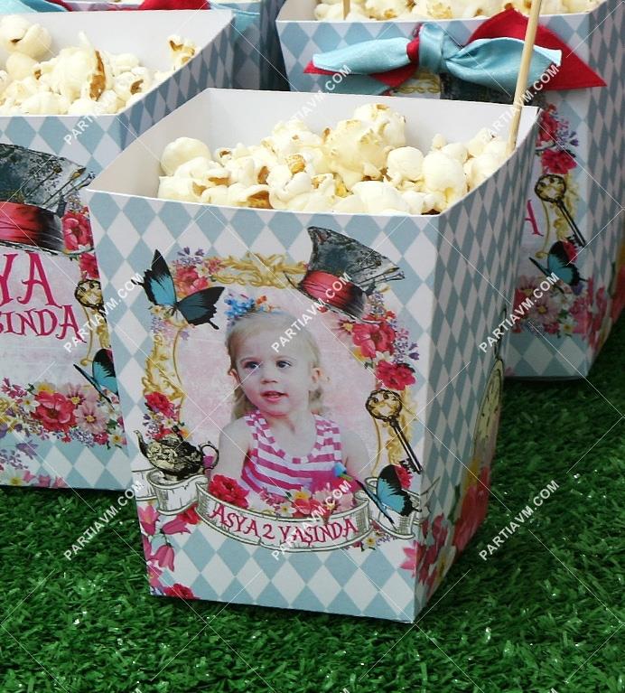 Harikalar Diyarı Doğum Günü Popcorn Kutusu 5 Adet