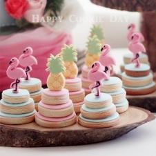 Happy Cookie Day HCDA009A Flamingo 3 Katlı Kurabiye Standart Boy ( 2 Çeşit ) Adet Fiyat