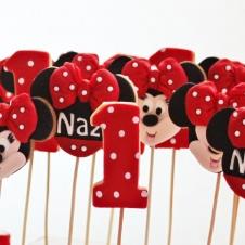 Happy Cookie Day HCDA020B Minnie Mouse Çubuklu Kurabiye Standart Boy ( 3 Çeşit ) Adet Fiyat