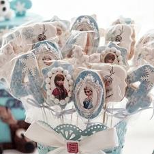 Happy Cookie Day HCDA027A Frozen Elsa Çubuklu Kurabiye Standart Boy ( 5 Çeşit ) Adet Fiyat