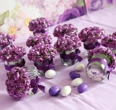 Partiavm Hediyelik Çiçek Kapaklı Mini Kavanozda Badem Şekerleri