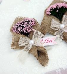 Partiavm Hediyelik Mini Kumaş Çiçek Buketi Magnetli Etiketli satın al