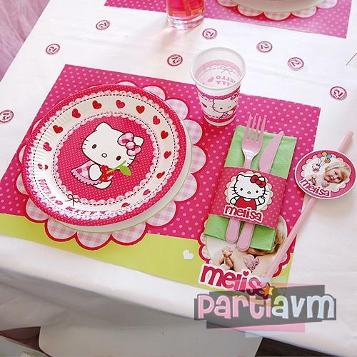 Hello Kitty Doğum Günü Süsleri 10 Kişik Masa Seti Avantajlı Fiyat