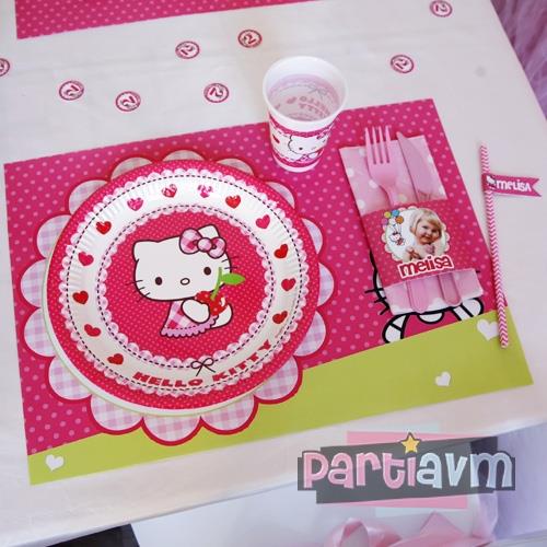 Hello Kitty Doğum Günü Süsleri 10 Kişik Masa Seti Avantajlı Fiyat