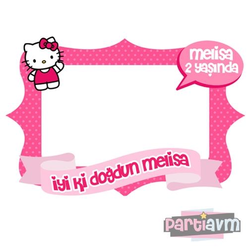 Hello Kitty Doğum Günü Süsleri 100 X 70 CM HELLO KITTY HATIRA ÇERÇEVESİ