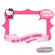 Partiavm Hello Kitty Doğum Günü Süsleri 100 X 70 CM HELLO KITTY HATIRA ÇERÇEVESİ satın al