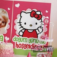 Partiavm Hello Kitty Doğum Günü Süsleri 70x100 cm Katlanmaz Pano Afiş Büyük Boy Resimsiz satın al