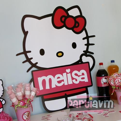 Hello Kitty Doğum Günü Süsleri 70x80 cm Hello Kitty Pano
