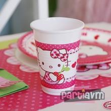 Partiavm Hello Kitty Doğum Günü Süsleri Bardak Plastik 5 Adet