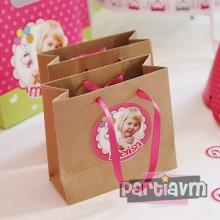 Partiavm Hello Kitty Doğum Günü Süsleri Hediye Çantası Etiketli Kurdeleli 10 X 10 cm 5 Adet satın al