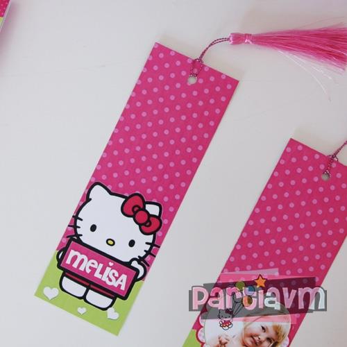 Hello Kitty Doğum Günü Süsleri Hediyelik Püsküllü Kitap  Ayracı 5 Adet