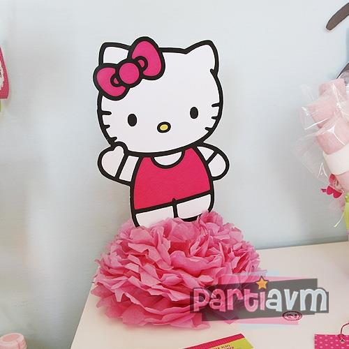 Hello Kitty Doğum Günü Süsleri Masa Süsü Büyük Boy