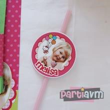 Partiavm Hello Kitty Doğum Günü Süsleri Pipet Etiketli 5 Adet