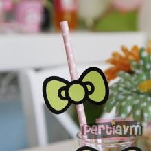 Partiavm Hello Kitty Doğum Günü Süsleri Pipet Etiketli 5 Adet