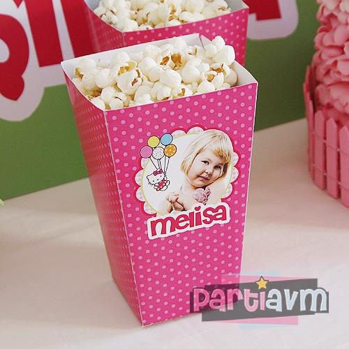 Hello Kitty Doğum Günü Süsleri Popcorn Kutusu 5 Adet