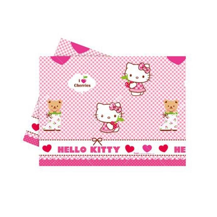 Hello Kitty Lisanslı Plastik Masa Örtüsü 120x180 cm