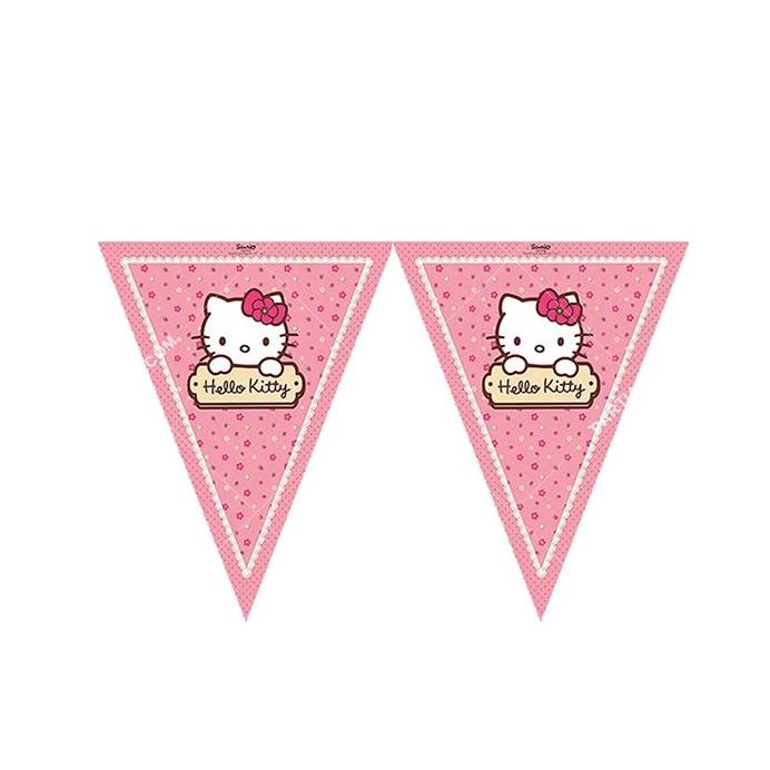 Hello Kitty Lisanslı Üçgen Bayrak Afiş
