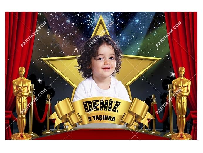 Hollywood - Oscar Doğum Günü 150x100 cm Dev Yırtılmaz Branda Afiş