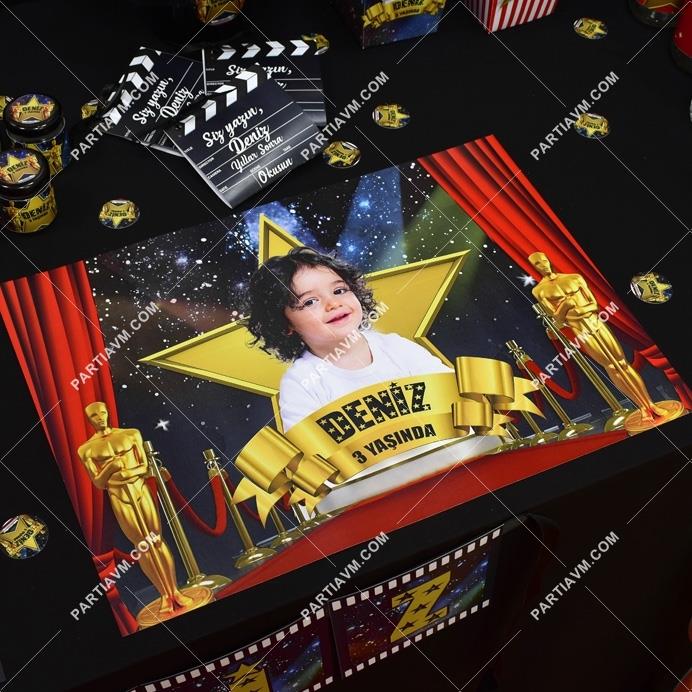 Hollywood - Oscar Doğum Günü Amerikan Servis Kalın Kuşe Kağıt 5 Adet