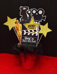 Partiavm Hollywood - Oscar Doğum Günü Kovada Özel Kesim Çubuk Karton Süsler