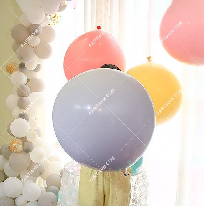Jumbo Makaron Renk Dekorasyon Balonu 120 cm Renk Seçenekli