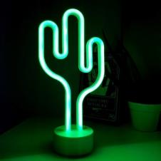 SAMM Kaktüs Neon Dekor Gece Lambası 30x15 cm