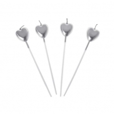 SAMM Kalp Mum Gümüş Renk 4lü Set Model 13 satın al