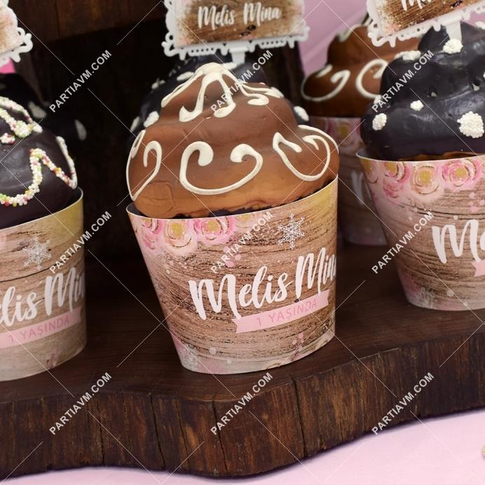 Kar Tanesi Doğum Günü Cupcake Sargısı 10 Adet