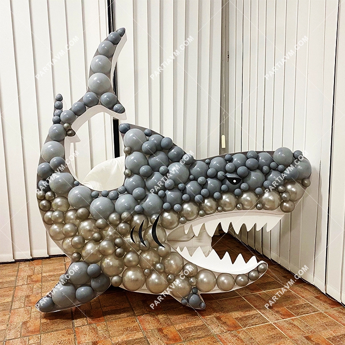 Karakter Temalı Dev Balon Standı Model10 Köpekbalığı Deniz Okyanus Canlıları Temalı 150cm