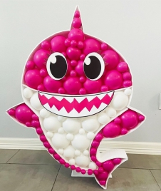 SAMM Karakter Temalı Dev Balon Standı Model11 Pembe Baby Shark Temalı 120cm