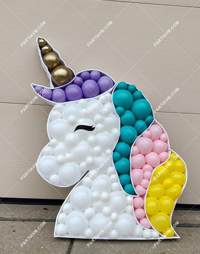 Karakter Temalı Dev Balon Standı Model13 Unicorn Temalı 150cm