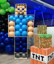SAMM Karakter Temalı Dev Balon Standı Model6 Minecraft Temalı 150cm
