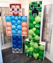 SAMM Karakter Temalı Dev Balon Standı Model8 2Adet Minecraft Temalı 150cm satın al
