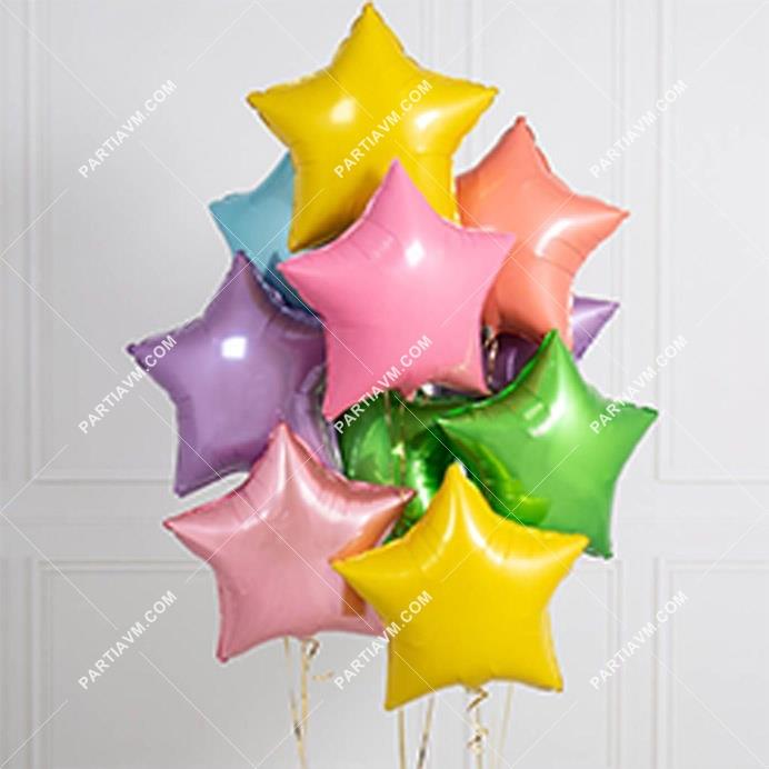 Karışık Renk Folyo Balon Set 10 Adet
