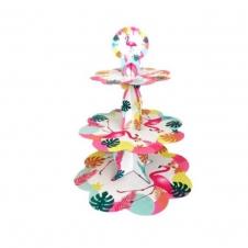 SAMM Karton Flamingo Cupcake Standı 3 Katlı Kek Standı  satın al