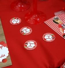 Partiavm Kırmızı Başlıklı Kız Doğum Günü Karton Masaüstü Konfeti İsimli 3 cm Pakette 50 Adet