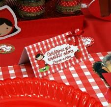 Partiavm Kırmızı Başlıklı Kız Doğum Günü Mini Teşekkür Kartı Kurdele Süslemeli 10 Adet satın al