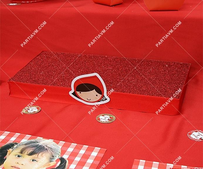 Kırmızı Başlıklı Kız Doğum Günü Sunum Standı 30x15 cm