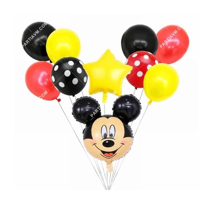 Kırmızı Mickey Mouse Balon Set