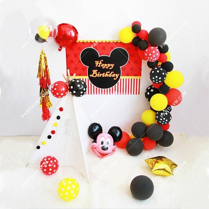Kırmızı Mickey Mouse Zincir Balon Set