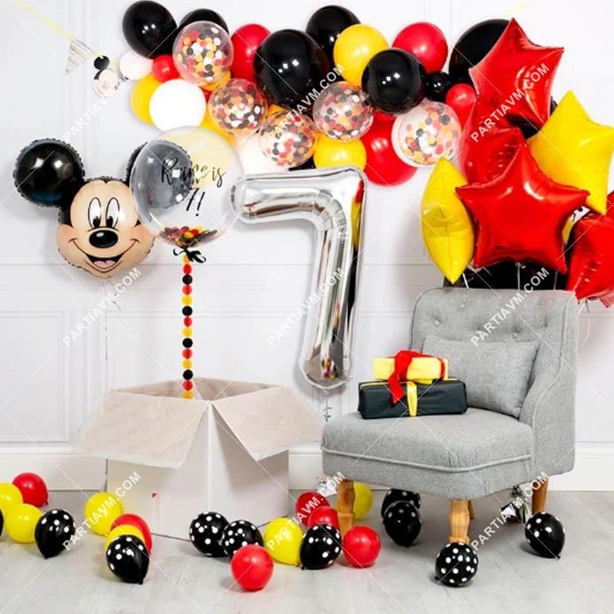 Kırmızı Mickey Mouse Zincir Balon Set