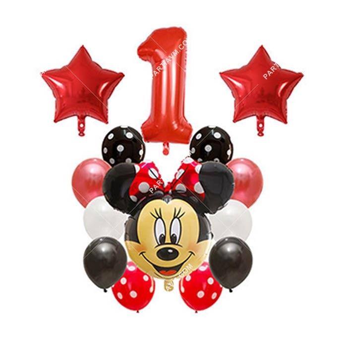 Kırmızı Minnie Mouse Balon Set