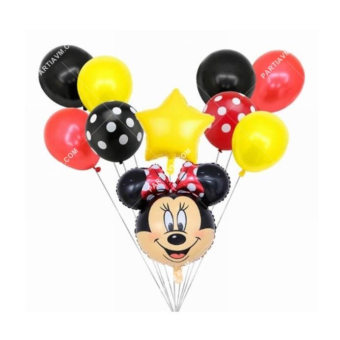 Kırmızı Minnie Mouse Balon Set