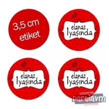 Partiavm Kırmızı Uğur Böceği Doğum Günü Süsleri Yuvarlak Etiket 3,5cm 15 Adet satın al