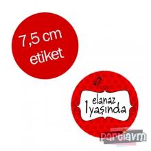 Partiavm Kırmızı Uğur Böceği Doğum Günü Süsleri Yuvarlak Etiket 7,5cm 10 Adet